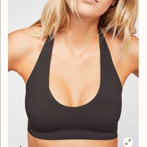 free people black halter bralette